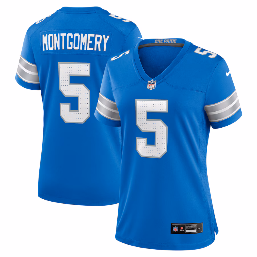 Women's Detroit Lions David Montgomery Nike Blue Team Game Jersey - Jersey