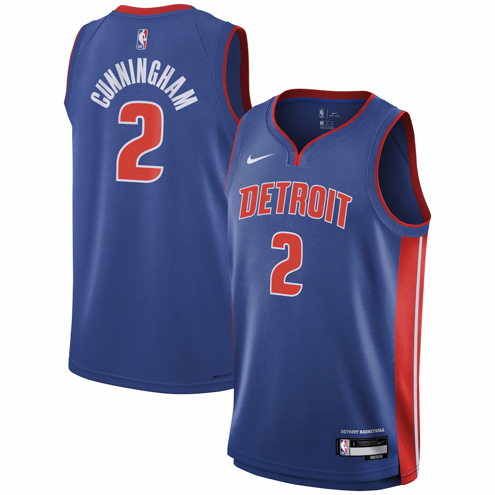 Youth Detroit Pistons Cade Cunningham Nike Blue Swingman Jersey - Icon Edition - Jersey