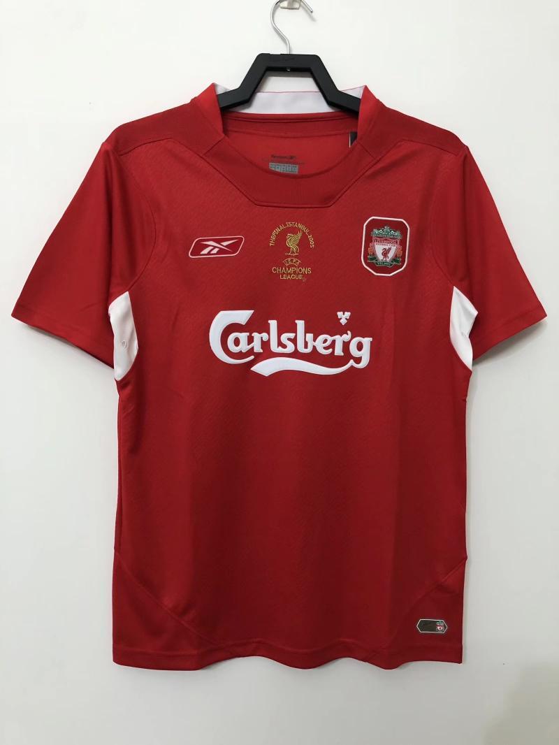 Liverpool Retro Football Jersey Home UCL Final Custom Shirt 2004/05 - Jersey