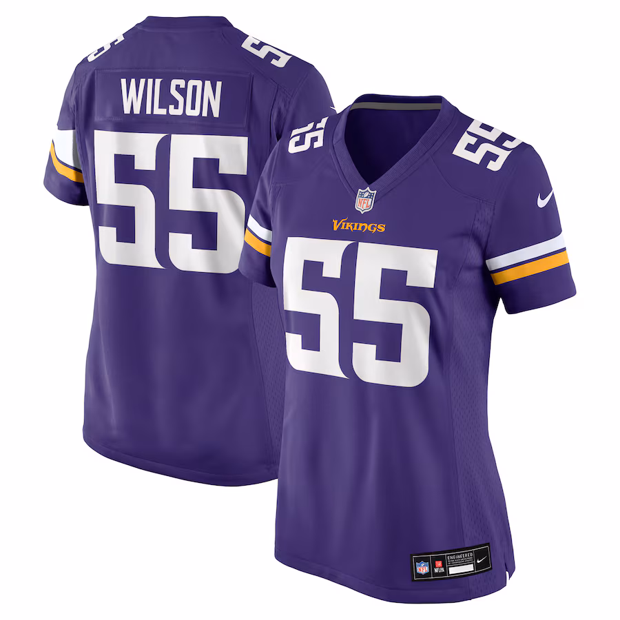 Women's Minnesota Vikings Eric Wilson Nike Purple Team Game Jersey - Jersey