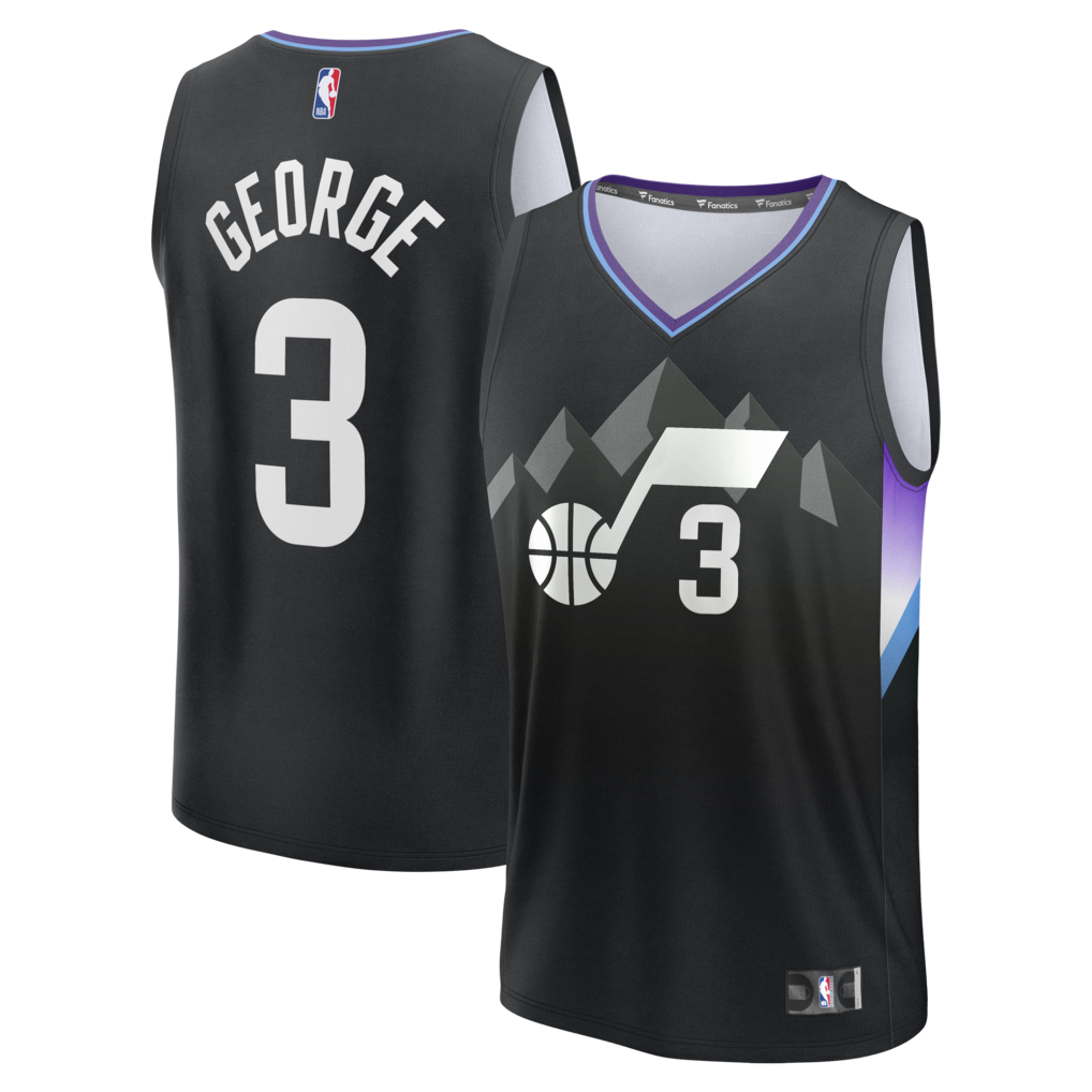 Men's Utah Jazz Keyonte George Fanatics Black Fast Break Replica Jersey - Statement Edition - Jersey