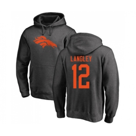 Football Denver Broncos #12 Brendan Langley Ash One Color Pullover Hoodie - Jersey