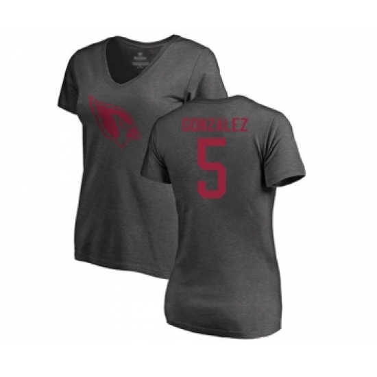 Football Women's Arizona Cardinals #5 Zane Gonzalez Ash One Color T-Shirt - Jersey