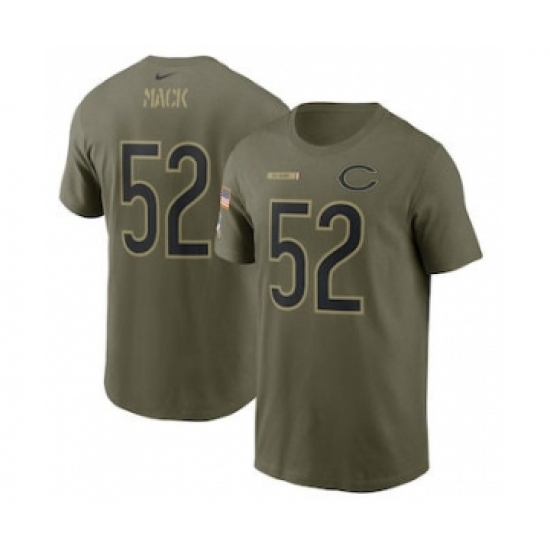 Men's Chicago Bears Khalil Mack Football Camo 2021 Salute To Service Name & Number T-Shirt - Jersey