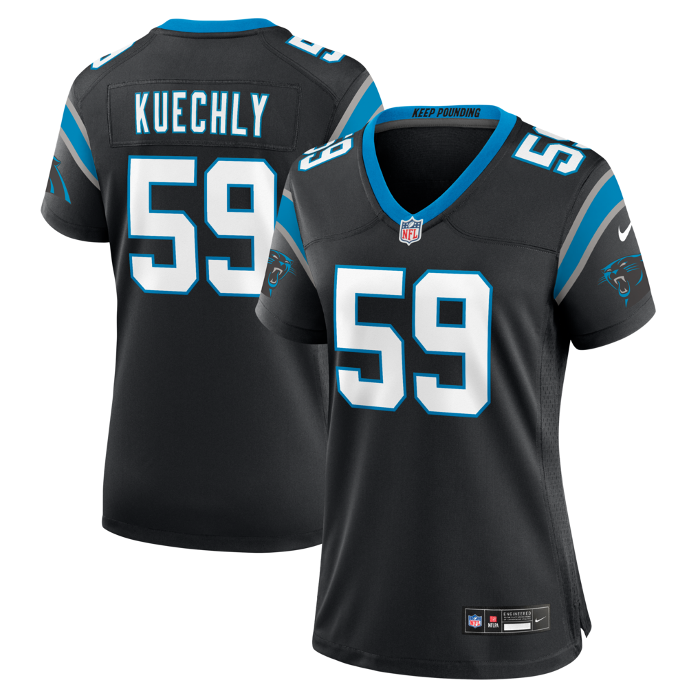 Women's Carolina Panthers Luke Kuechly Nike Black Team Game Jersey - Jersey
