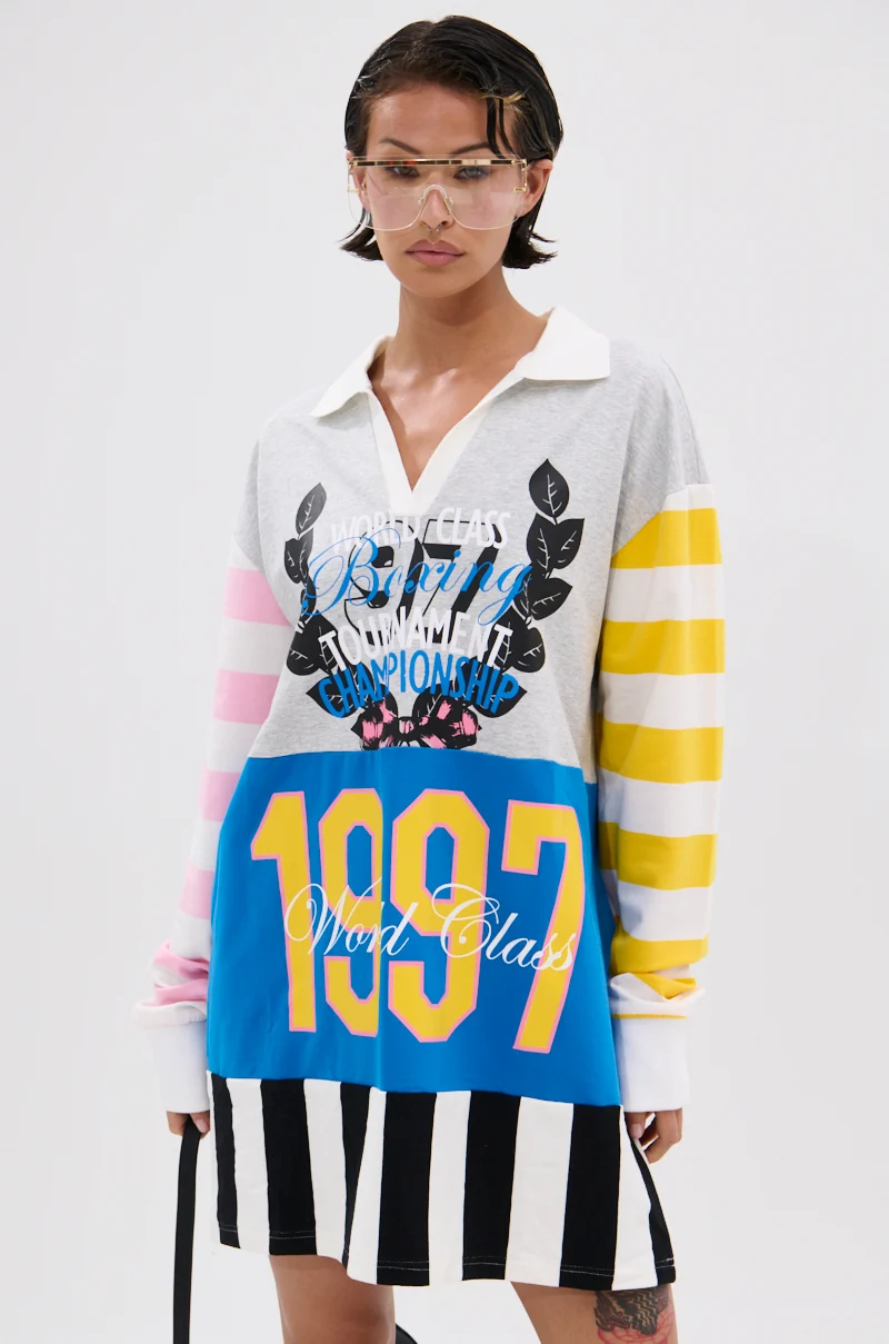 HERE FOR THE DRINKS PRINTED TSHIRT DRESS - Akira Wear