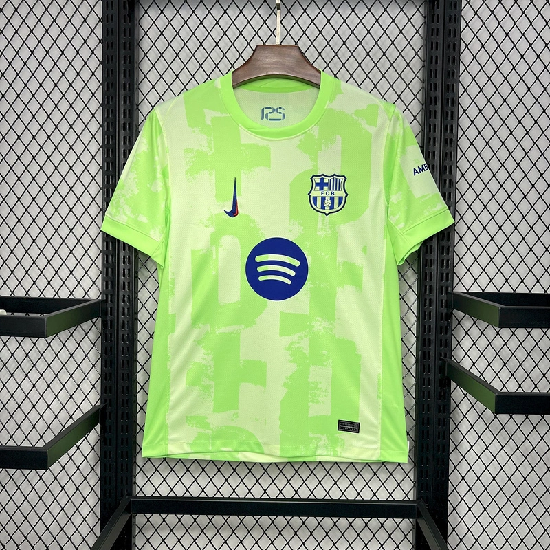 Barcelona Soccer Jersey Third Away Custom Shirt 2024/25 Spotify Logo Without Text - Jersey