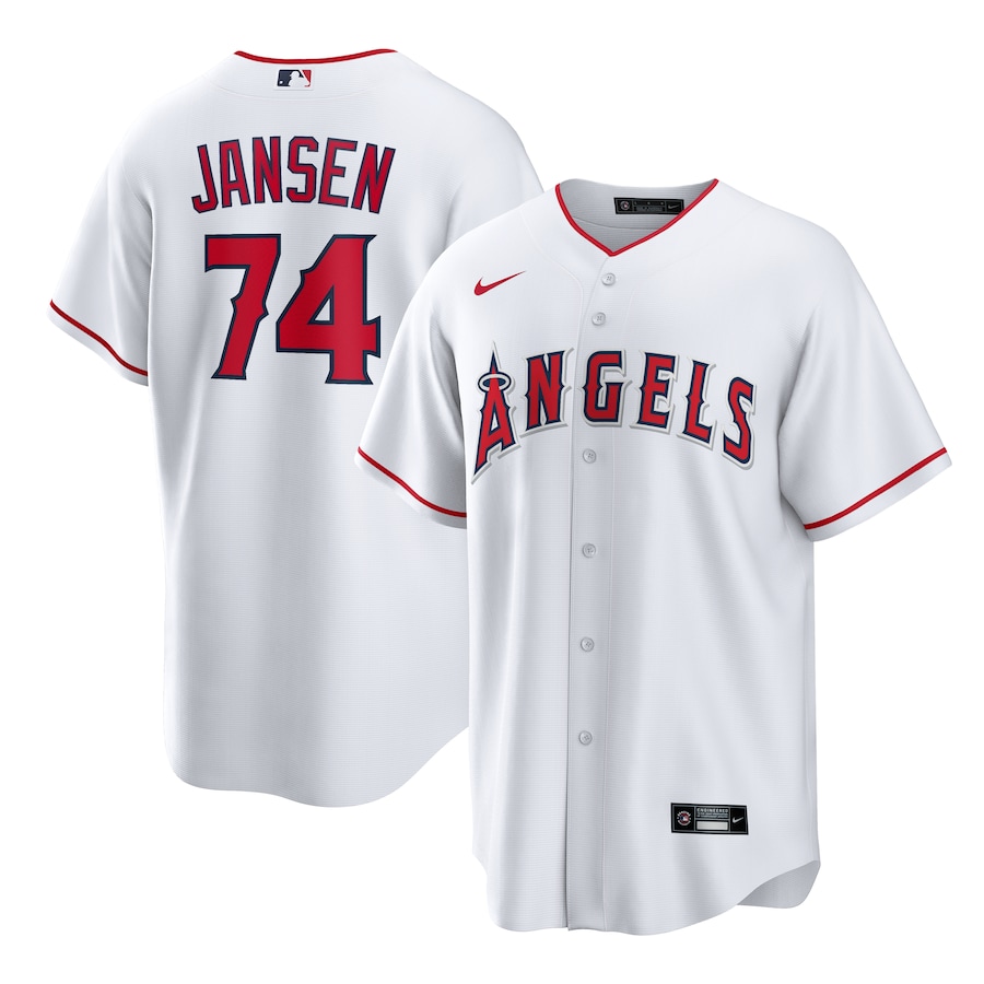 Men's Los Angeles Angels Kenley Jansen Nike White Home Replica Jersey - Jersey