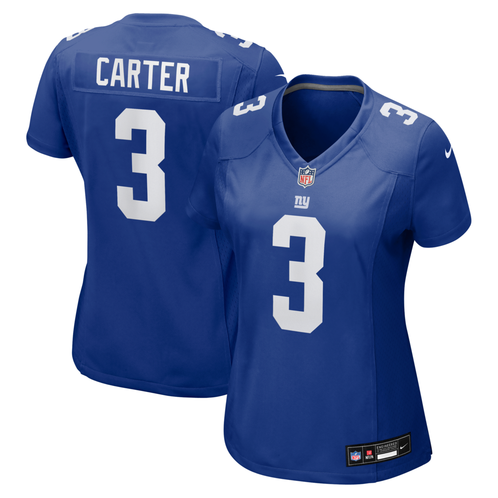 Women's New York Giants Abdul Carter Nike Royal Team Game Jersey - Jersey