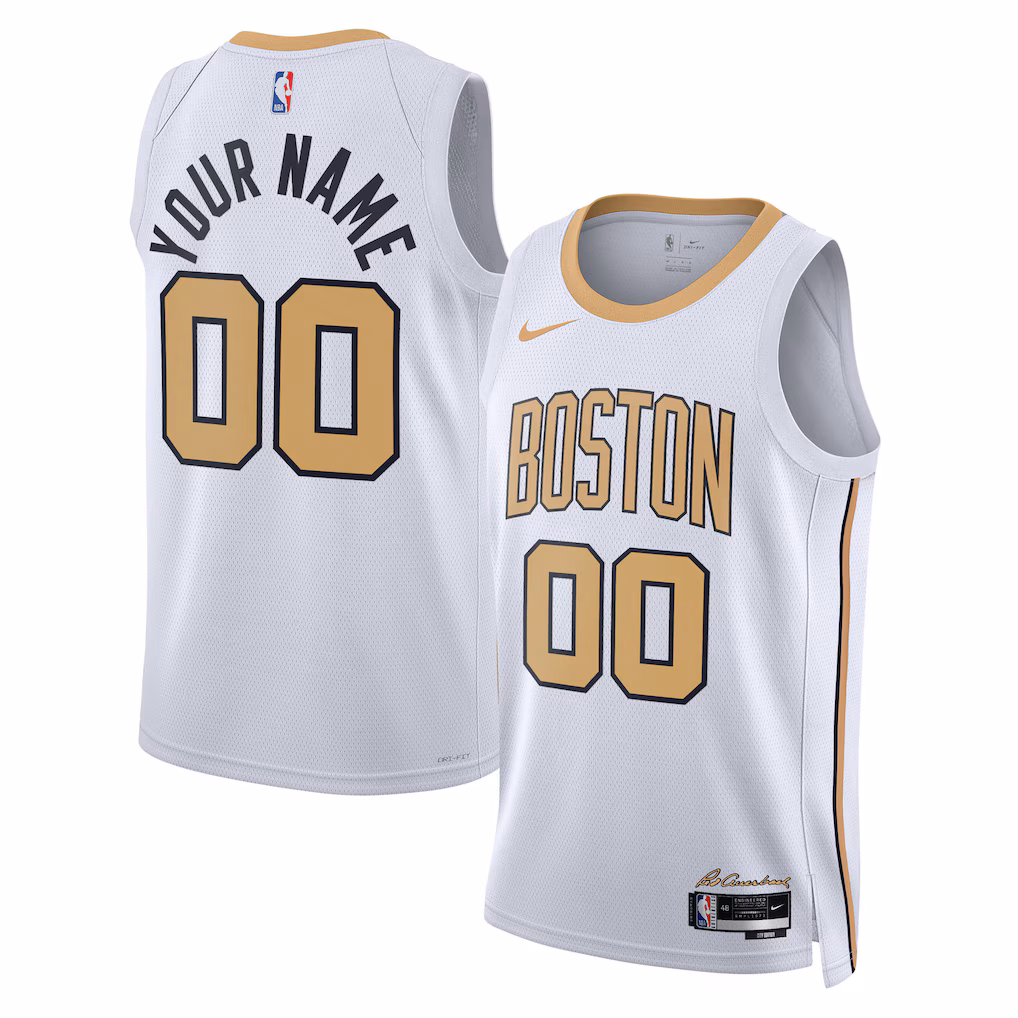 Unisex Boston Celtics Nike White 2025/26 City Edition Swingman Custom Jersey - Jersey