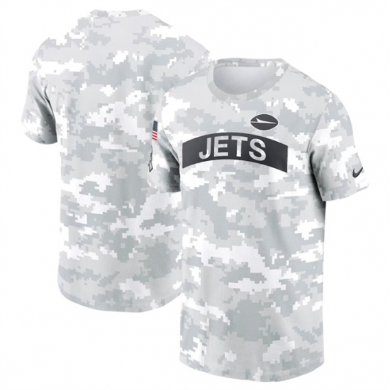 Men's New York Jets 2024 Arctic Camo Salute To Service Performance T-Shirt - Jersey