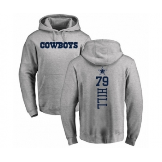 Football Dallas Cowboys #79 Trysten Hill Ash Backer Pullover Hoodie - Jersey
