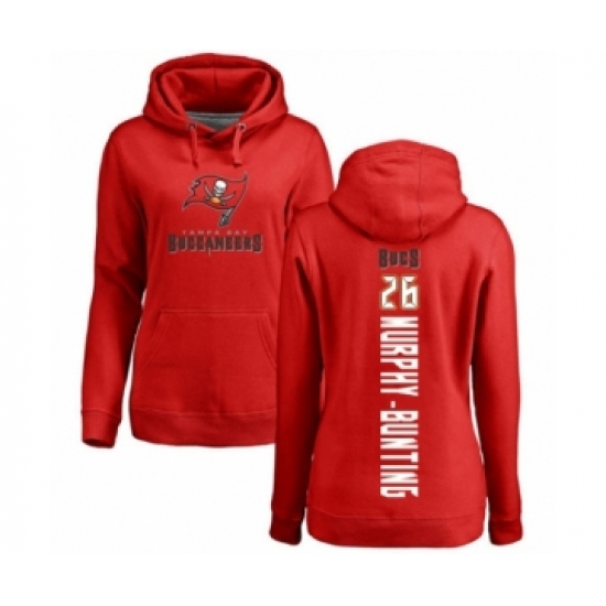 Football Women's Tampa Bay Buccaneers #26 Sean Murphy-Bunting Red Backer Pullover Hoodie - Jersey
