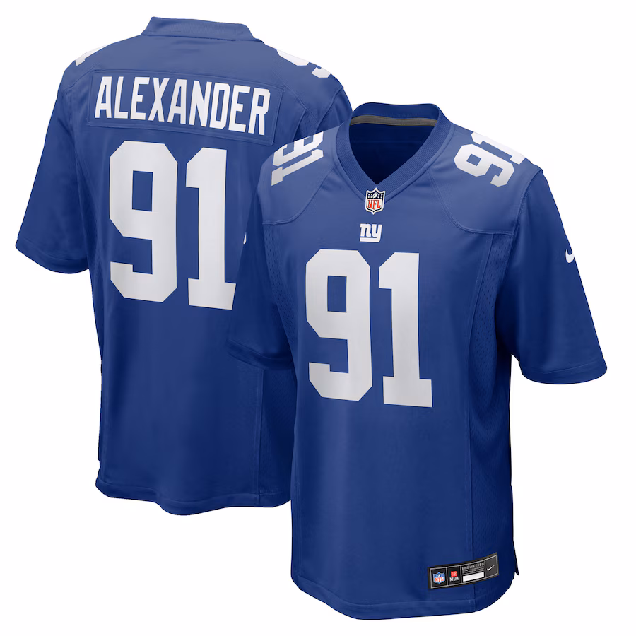 Men's New York Giants Darius Alexander Nike Royal Team Game Jersey - Jersey