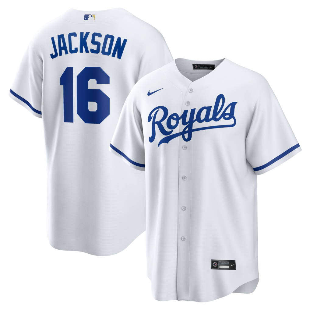 Men's Kansas City Royals Bo Jackson Nike White Home Retired Player Replica Jersey - Jersey
