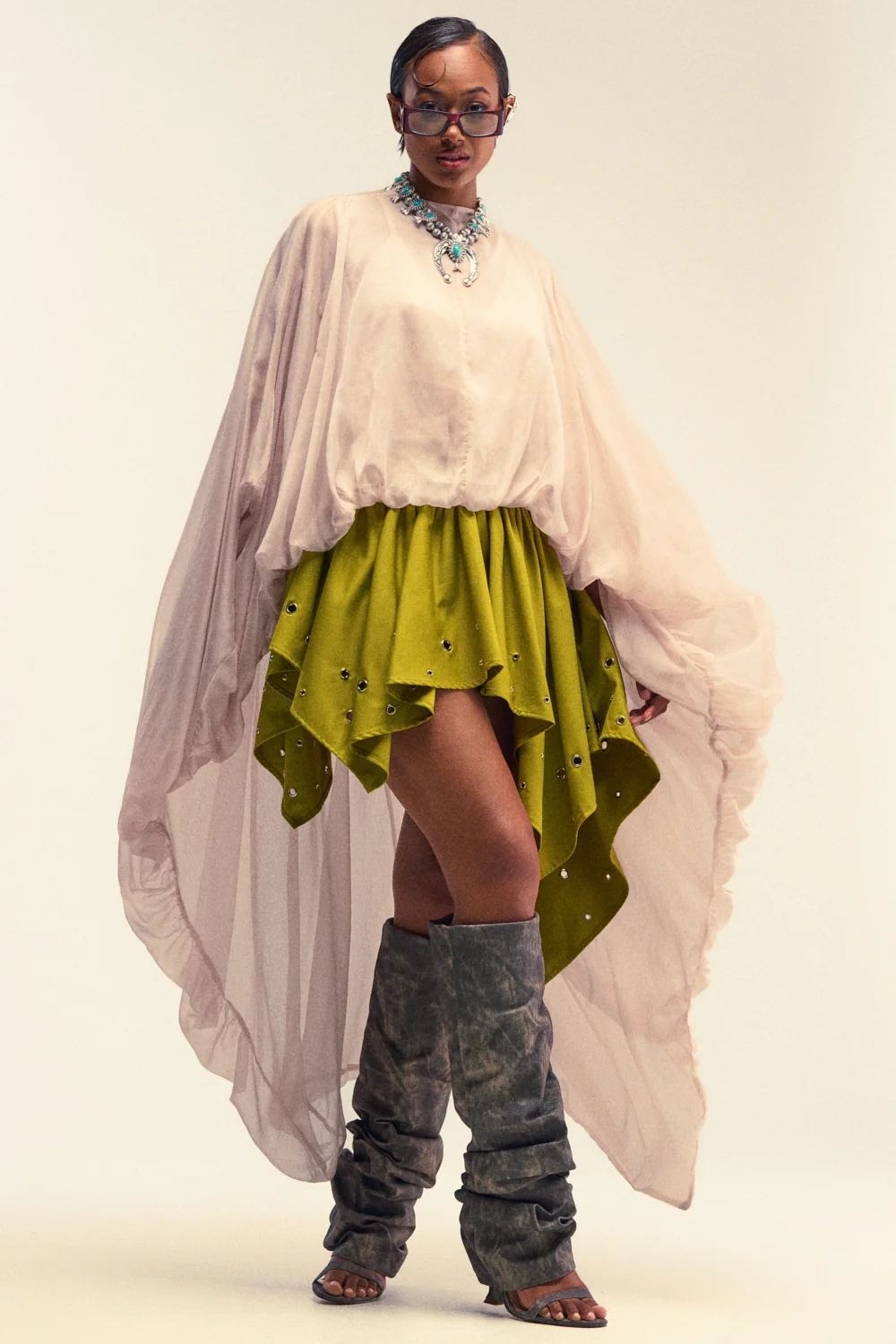 HEAD IN THE CLOUDS CHIFFON BLOUSE - Akira Wear