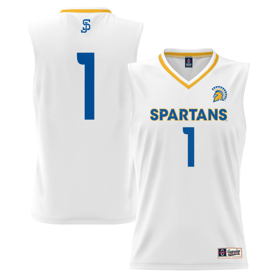 Youth GameDay Greats #1 White San Jose State Spartans Lightweight Basketball Jersey - Jersey