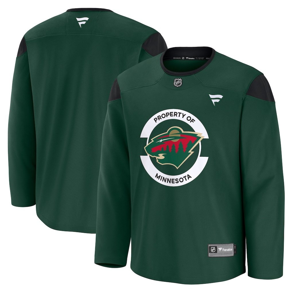 Men's Minnesota Wild Fanatics Green Practice Jersey - Jersey