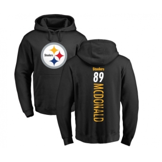 Football Pittsburgh Steelers #89 Vance McDonald Black Backer Pullover Hoodie - Jersey