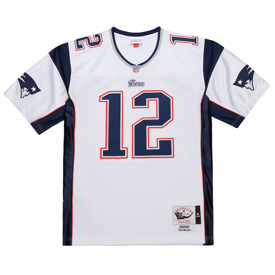 Men's New England Patriots Tom Brady Mitchell & Ness White 2000 Big & Tall Legacy Replica Jersey - Jersey