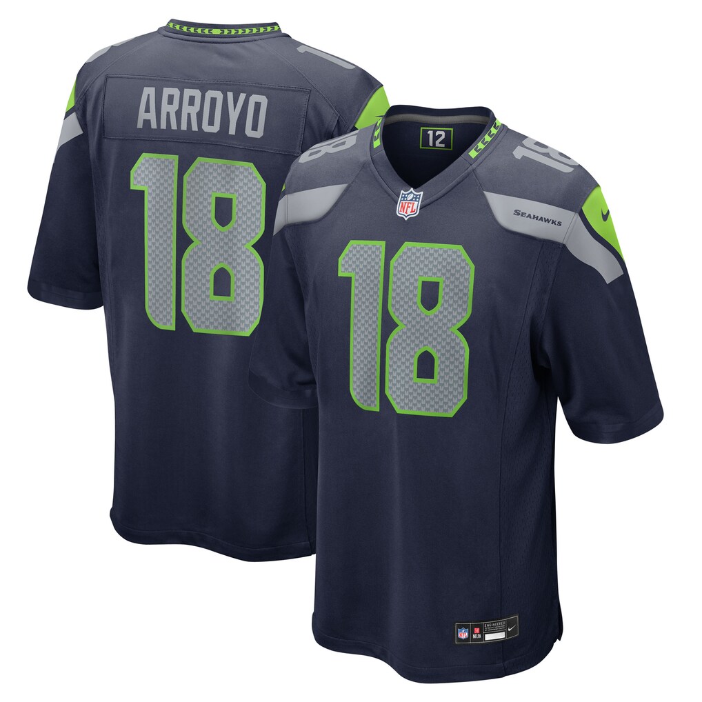 Men's Seattle Seahawks Elijah Arroyo Nike College Navy Team Game Jersey - Jersey