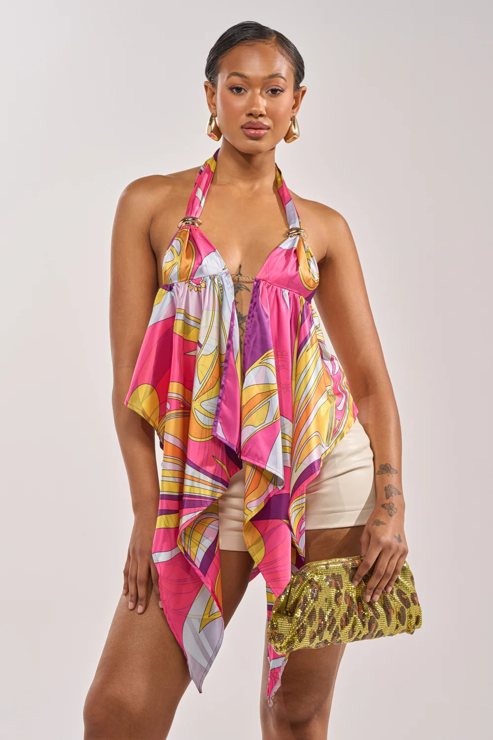 FUN AND FLIRTY SATIN BLOUSE - Akira Wear