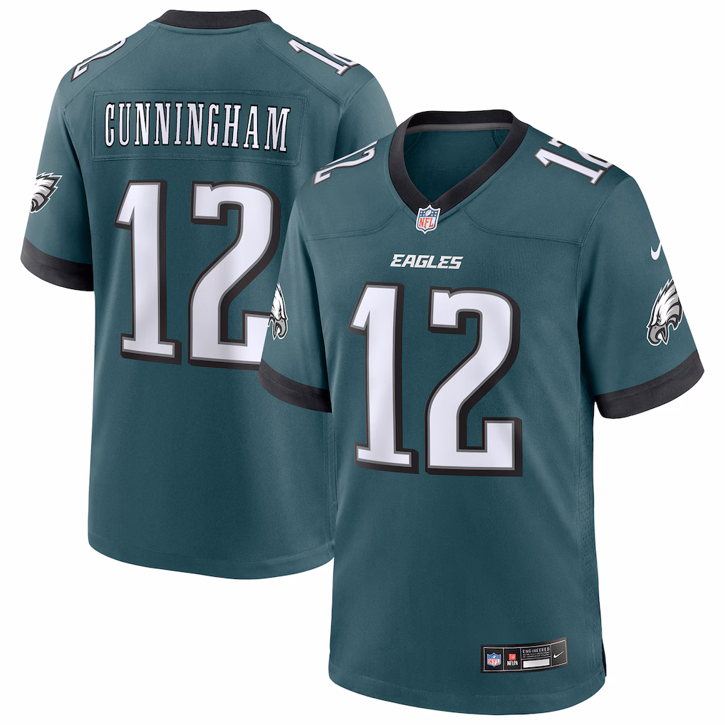 Men's Philadelphia Eagles Randall Cunningham Nike Midnight Green Team Retired Player Game Jersey - Jersey