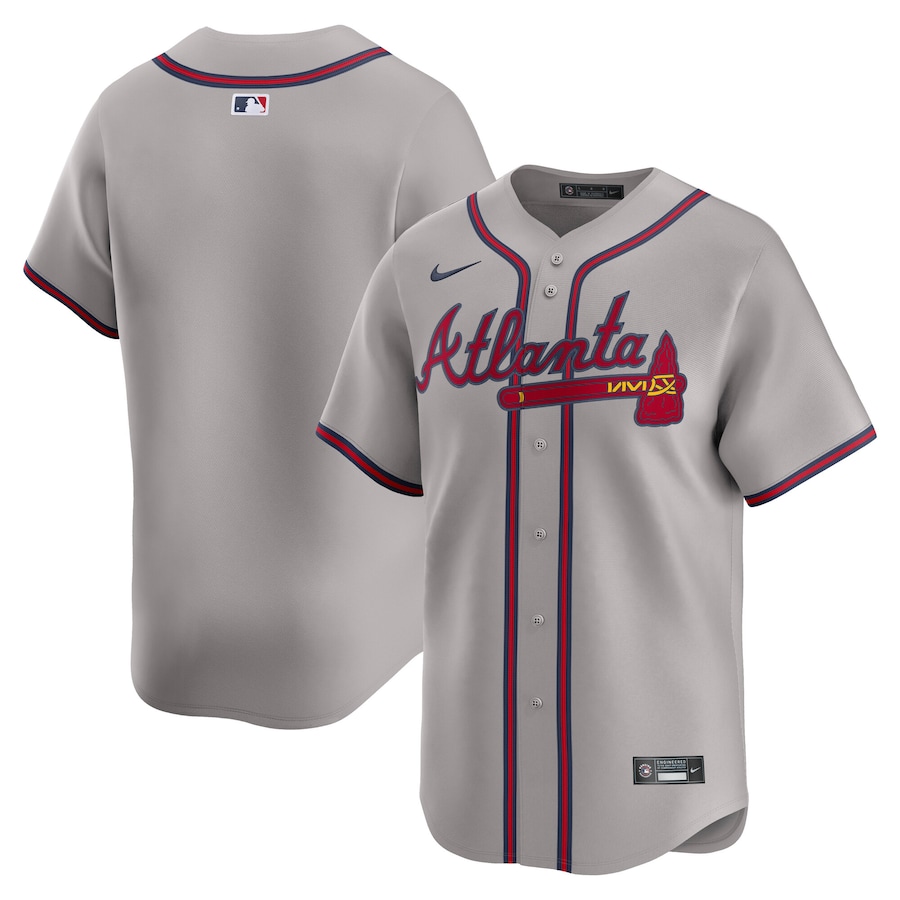 Men's Atlanta Braves Nike Gray Road Limited Jersey - Jersey
