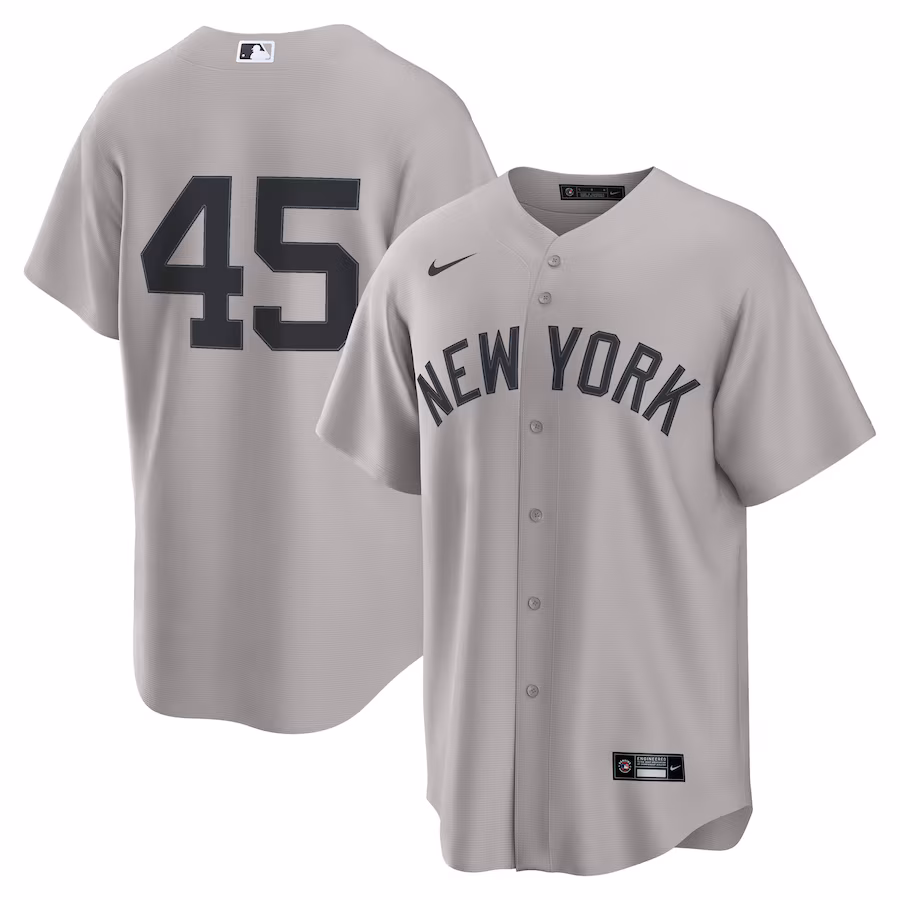 Men's New York Yankees Gerrit Cole Nike Gray Road 2.0 Replica Jersey - Jersey