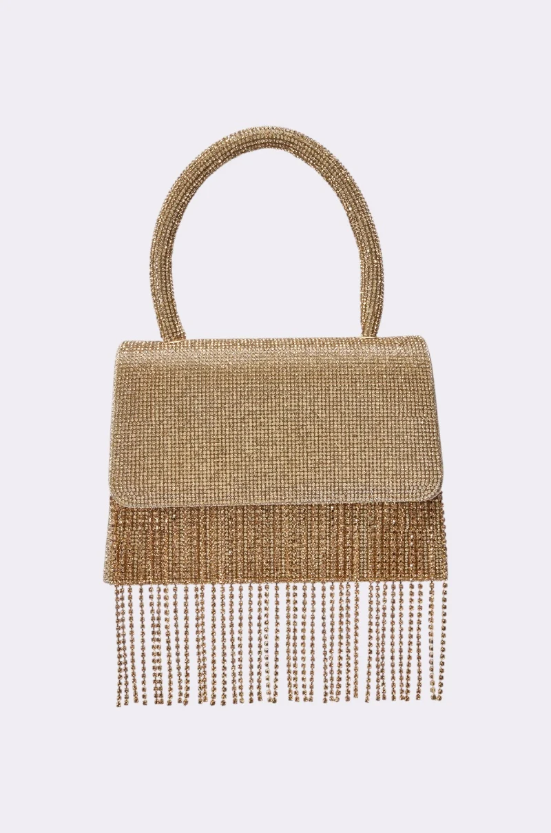 ON THE DANCE FLOOR BLING FRINGE PURSE - Akira Wear