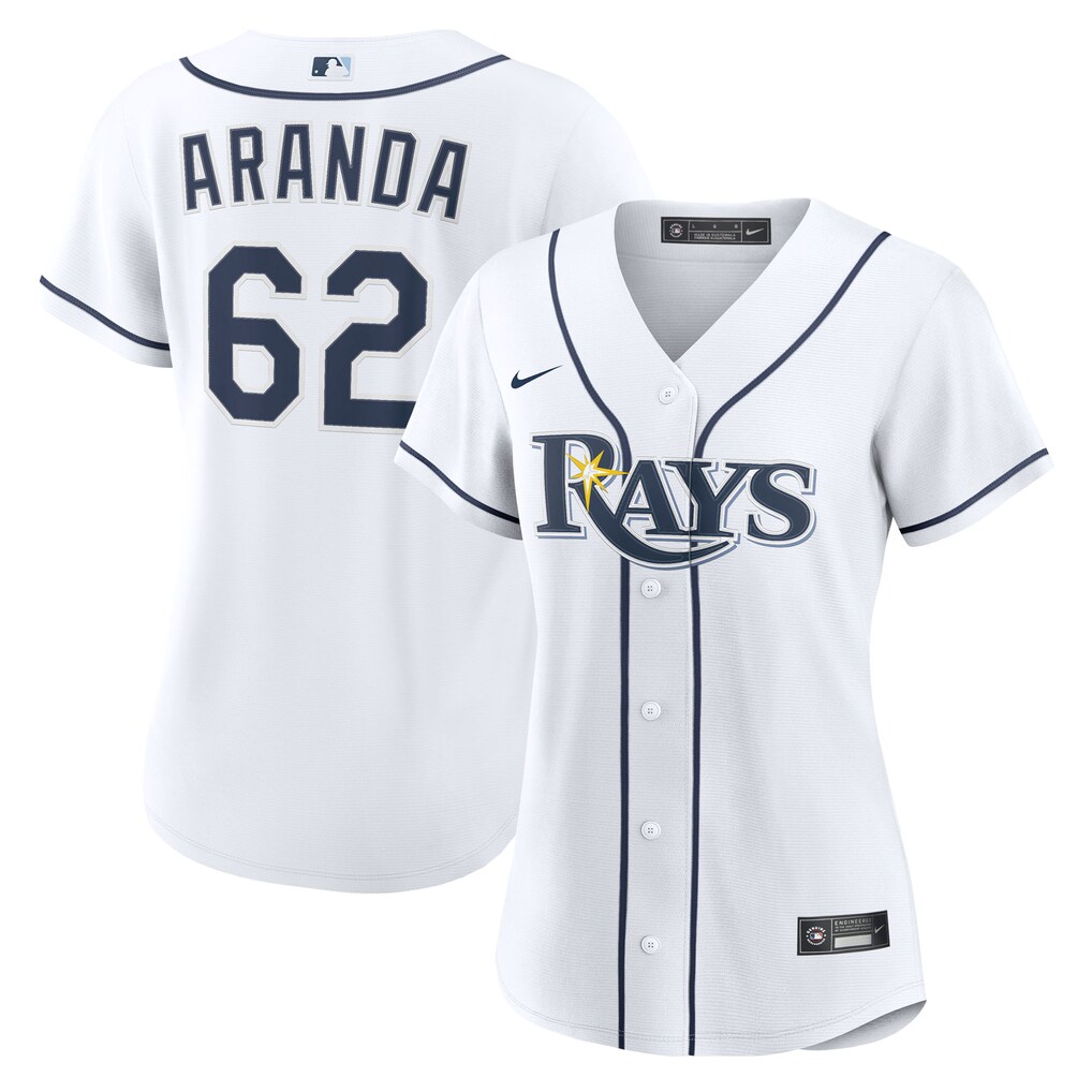 Women's Tampa Bay Rays Jonathan Aranda Nike White Home Replica Jersey - Jersey