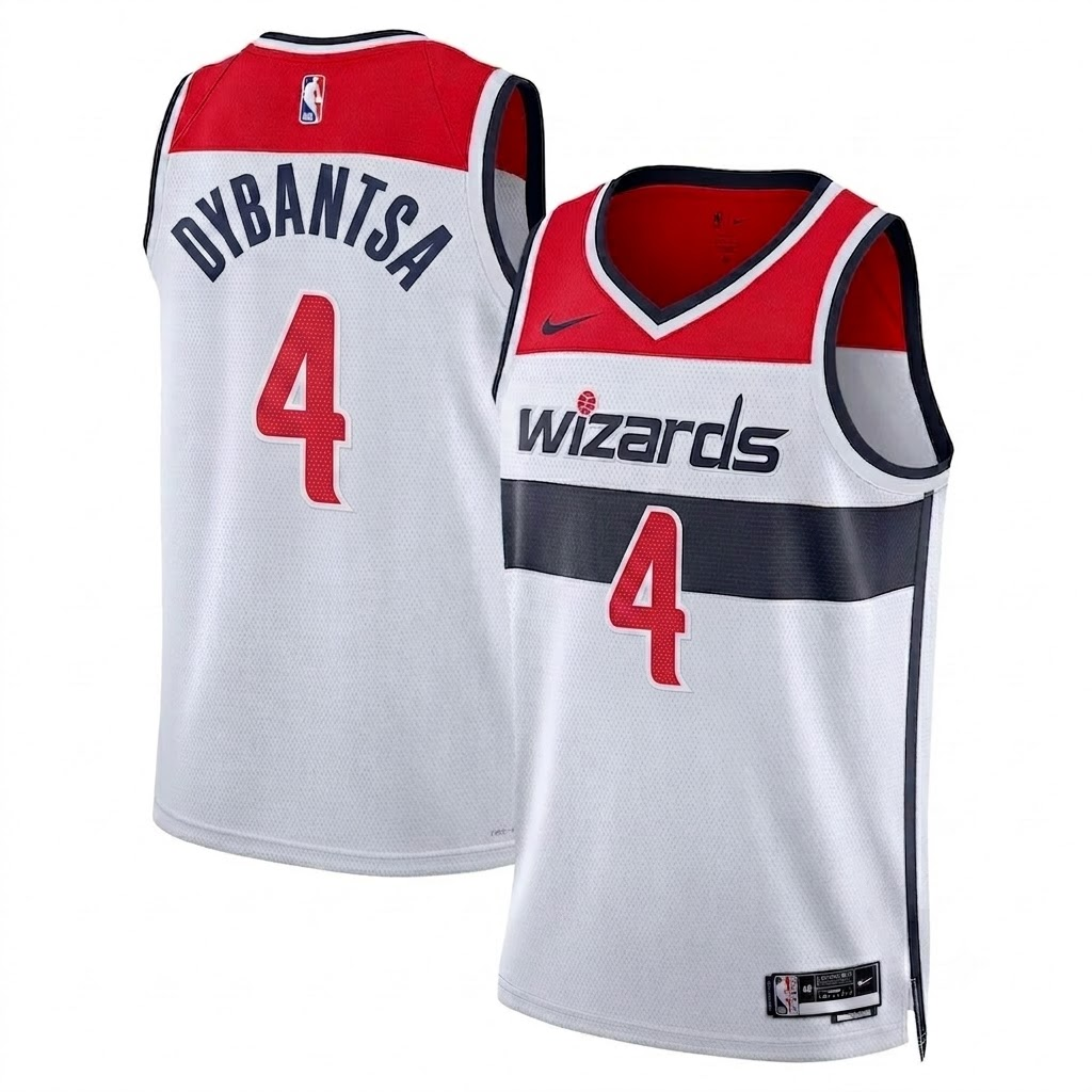 Unisex Washington Wizards DYBANTSA Nike White Swingman Jersey - Association Edition - Jersey
