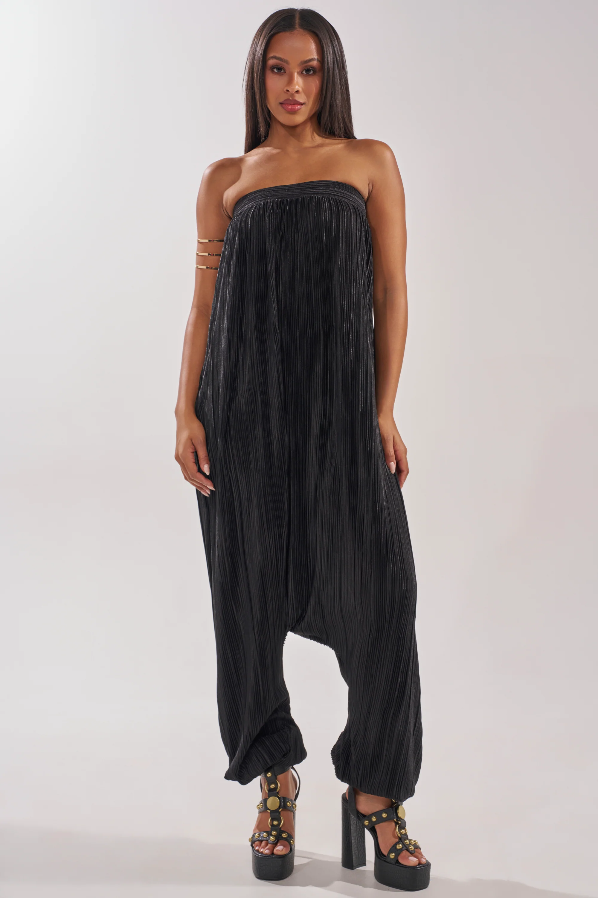 FROM THE CITY DROP CROTCH JUMPSUIT IN BLACK - Akira Wear