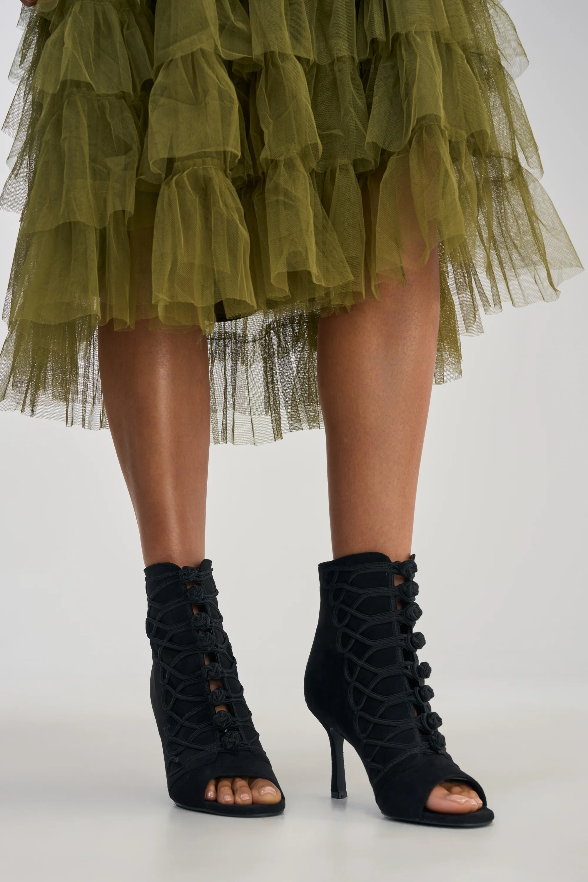 AZALEA WANG GENTRY BLACK MILITARY STILETTO BOOTIE - Akira Wear
