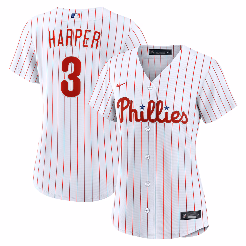 Women's Philadelphia Phillies Bryce Harper Nike White Home Replica Jersey - Jersey