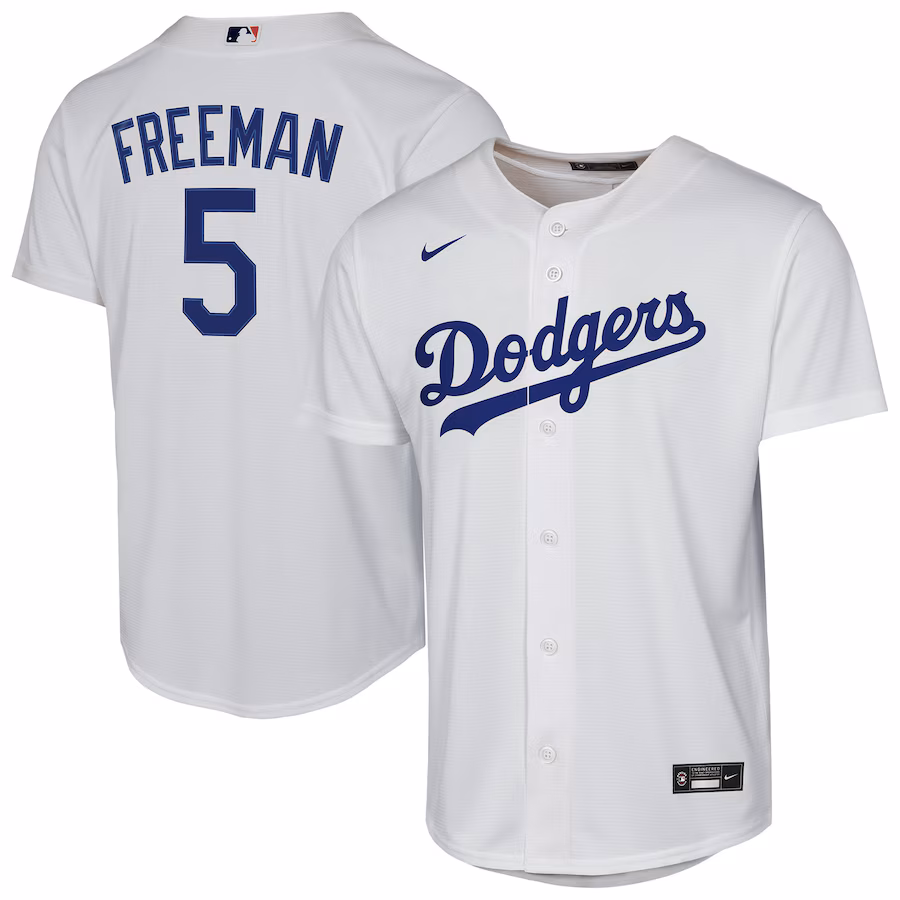 Youth Los Angeles Dodgers Freddie Freeman Nike White Home Replica Player Jersey - Jersey