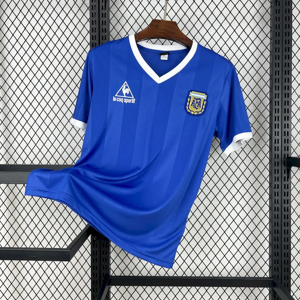 Argentina Retro Jersey Custom Away Football Jersey 1986 - Jersey