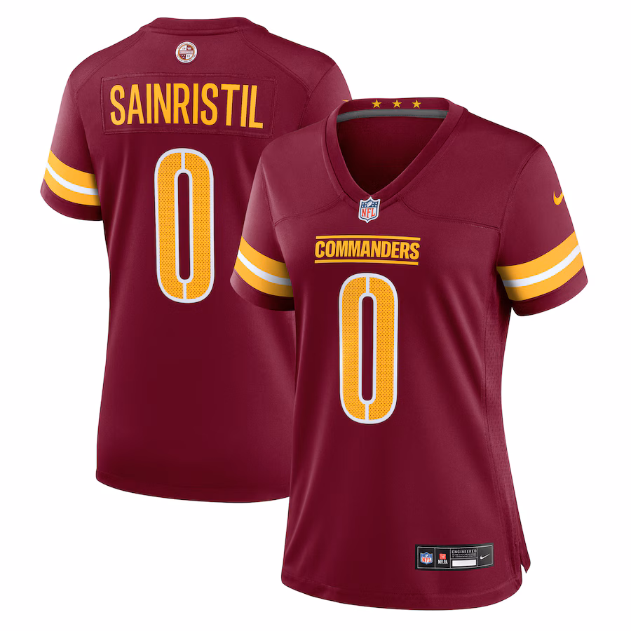 Women's Washington Commanders Mike Sainristil Nike Burgundy Team Game Jersey - Jersey
