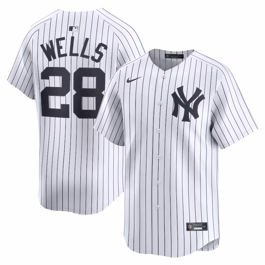 Men's New York Yankees Austin Wells Nike White Home Limited Player Jersey - Jersey