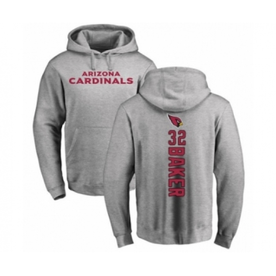 Football Arizona Cardinals #32 Budda Baker Ash Backer Pullover Hoodie - Jersey