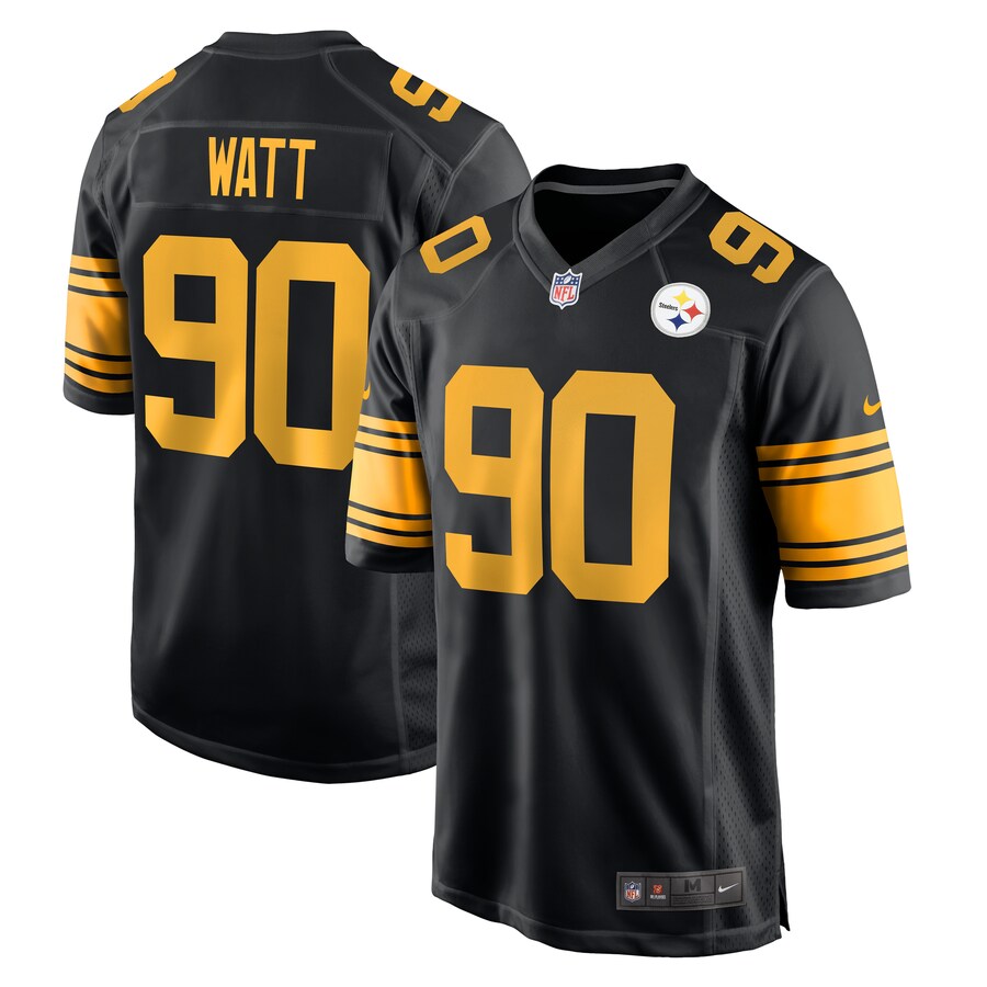 Men's Pittsburgh Steelers T.J. Watt Nike  Black Alternate Game Jersey - Jersey