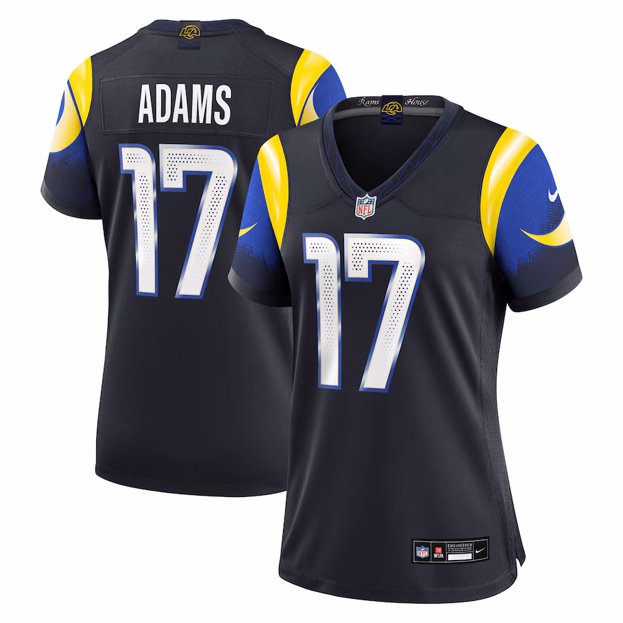 Women's Los Angeles Rams Davante Adams Nike Midnight Blue 2025 Rivalries Collection Game Jersey - Jersey