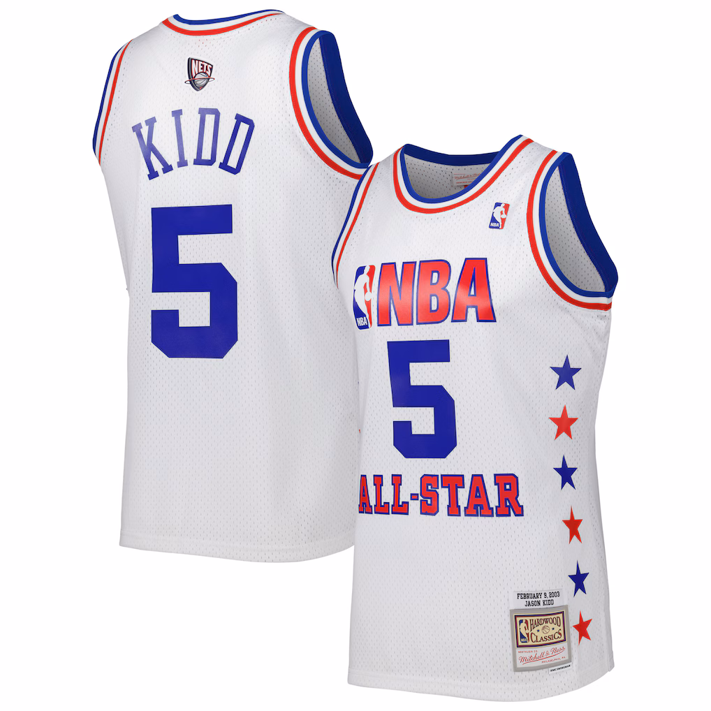 Men's Eastern Conference Jason Kidd Mitchell & Ness White 2003 All Star Game Swingman Jersey - Jersey