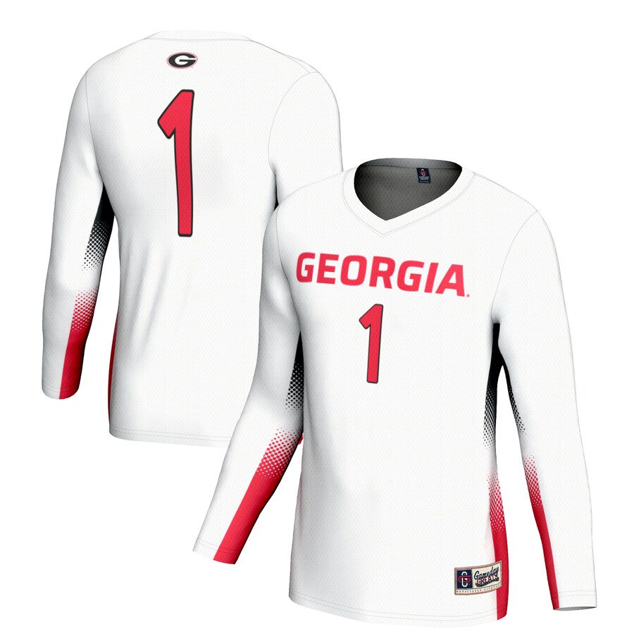 Unisex GameDay Greats #1 White Georgia Bulldogs Lightweight Volleyball Jersey - Jersey