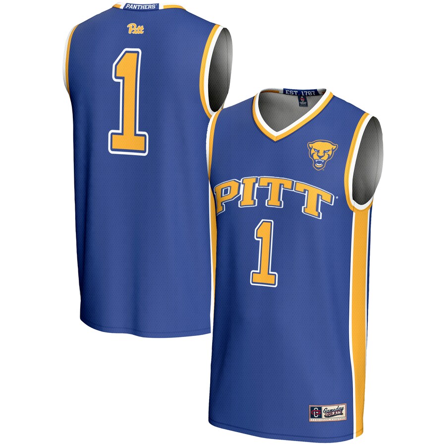 Men's GameDay Greats #1  Royal Pitt Panthers  Lightweight Basketball Jersey - Jersey