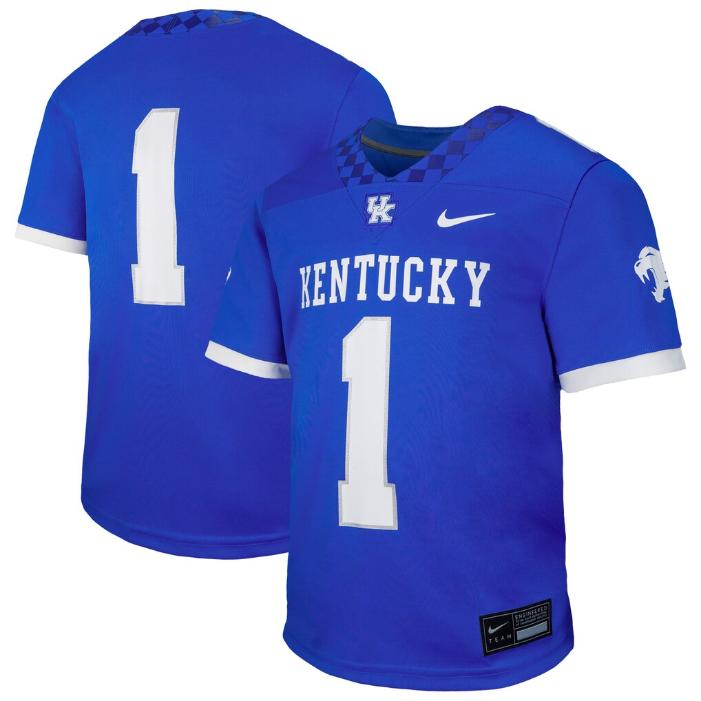 Youth Nike #1 Royal Kentucky Wildcats Untouchable Replica Game Jersey - Jersey