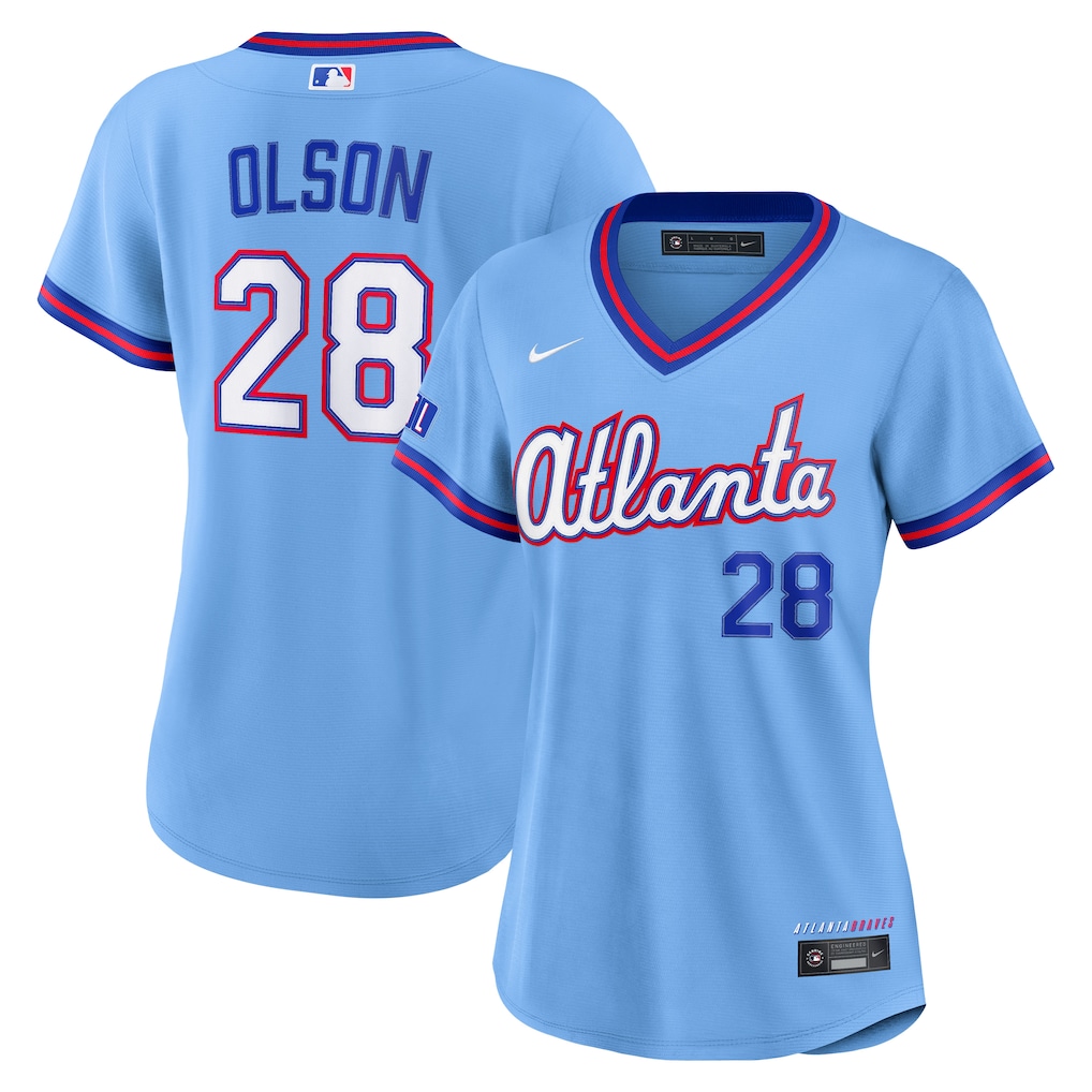 Women's Atlanta Braves Matt Olson Nike Powder Blue 2026 City Connect Stadium Jersey - Jersey