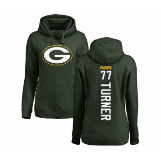 Football Women's Green Bay Packers #77 Billy Turner Green Backer Hoodie - Jersey