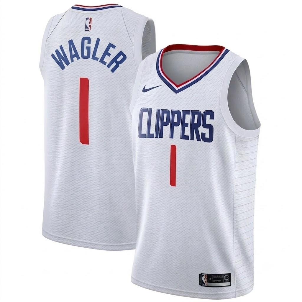 Unisex LA Clippers WAGLER Nike White Swingman Jersey - Association Edition - Jersey
