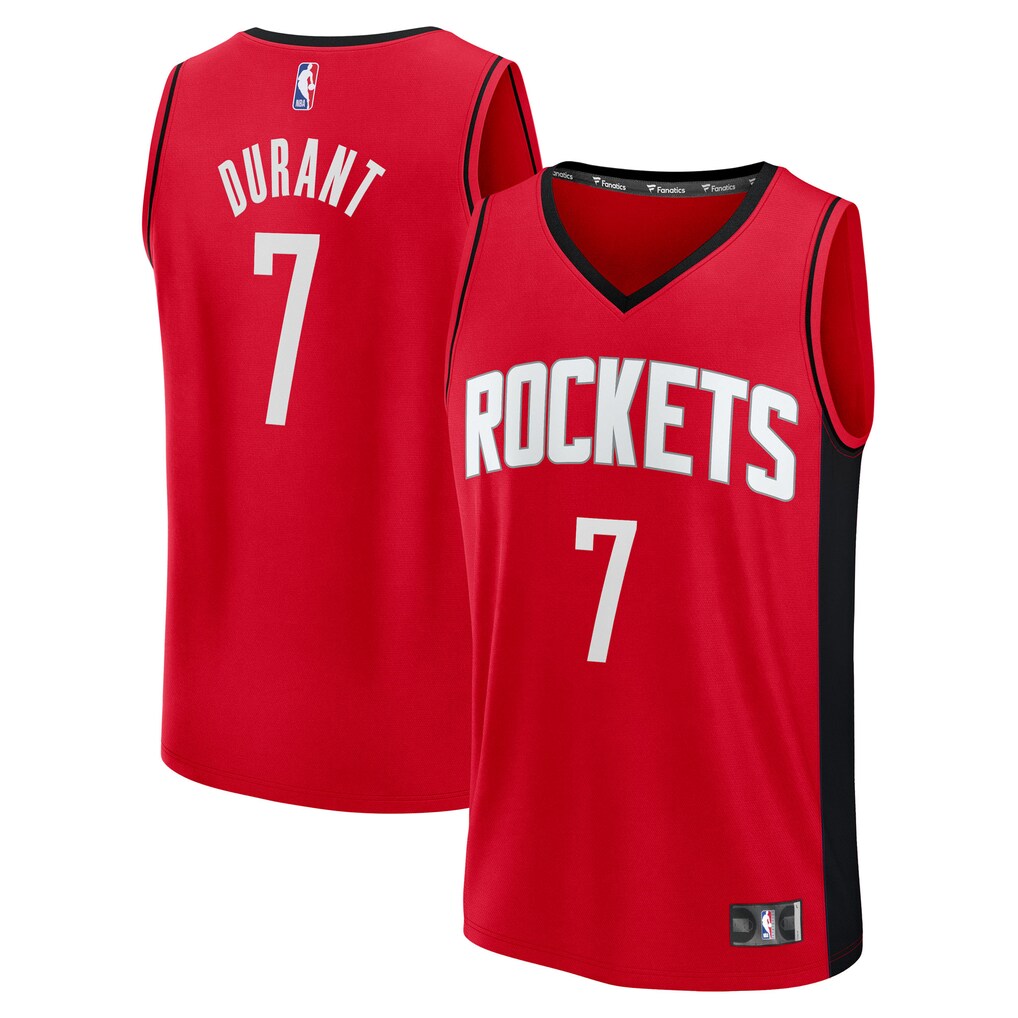 Youth Houston Rockets Kevin Durant Fanatics Red Fast Break Replica Player Jersey - Icon Edition - Jersey